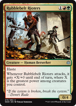 Rubblebelt Rioters (War of the Spark) Near Mint