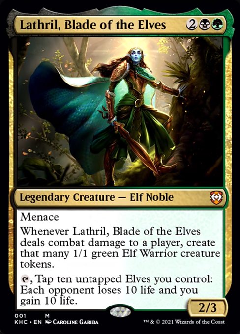 Lathril, Blade of the Elves (Commander 2021 Kaldheim) Near Mint Foil