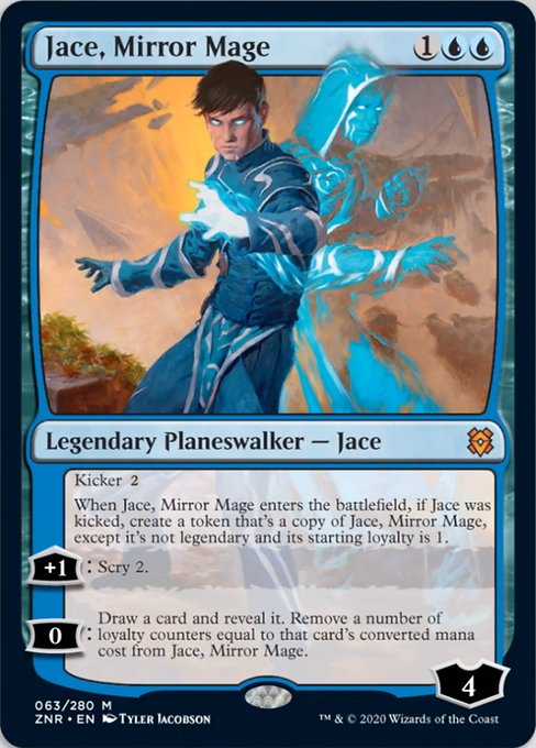 Jace, Mirror Mage (Zendikar Rising) Light Play