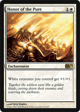 Honor of the Pure (Magic 2012 Core Set) Light Play