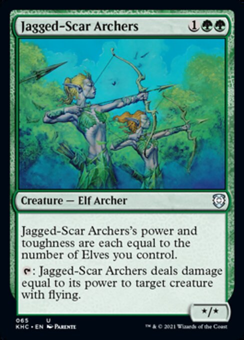 Jagged-Scar Archers (Commander 2021 Kaldheim) Near Mint