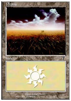 Plains (343) (7th Edition) Heavy Play Foil