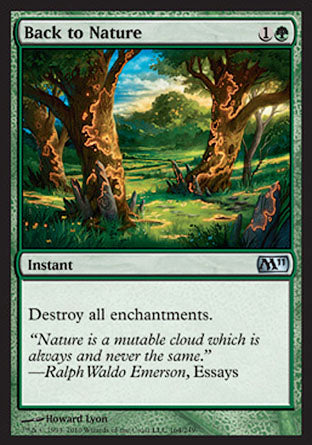 Back to Nature (Magic 2011 Core Set) Medium Play Foil