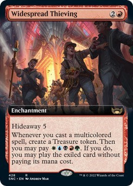 Widespread Thieving (Extended Art) (Streets of New Capenna) Light Play Foil