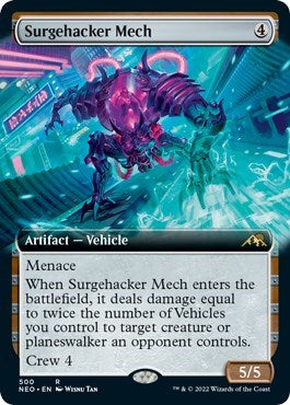 Surgehacker Mech (Extended Art) (Kamigawa: Neon Dynasty) Light Play