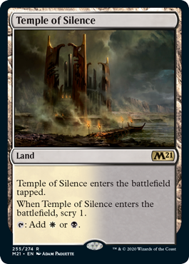 Temple of Silence (Magic 2021 Core Set) Light Play