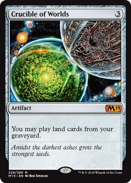 Crucible of Worlds (Magic 2019 Core Set) Light Play