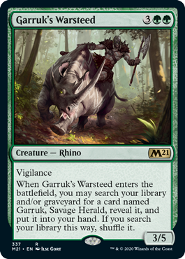 Garruk's Warsteed (Magic 2021 Core Set) Light Play