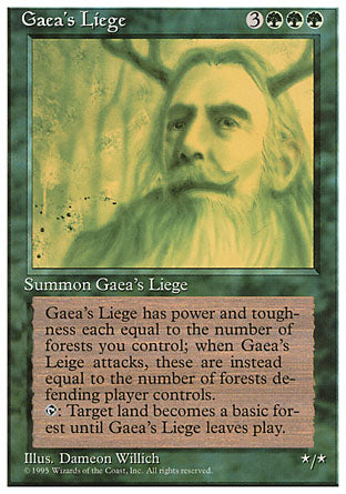 Gaea's Liege (4th Edition) Medium Play
