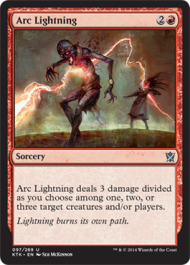 Arc Lightning (Khans of Tarkir) Near Mint Foil