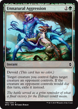 Unnatural Aggression (Battle for Zendikar) Near Mint