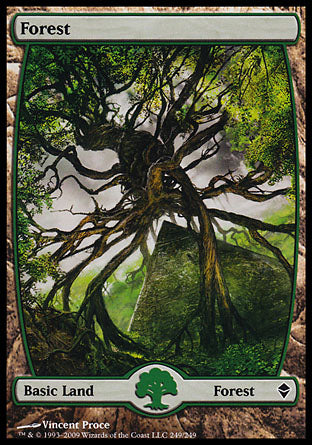 Forest (249) (Zendikar) Near Mint Foil