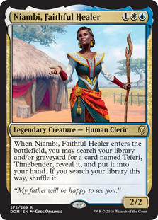Niambi, Faithful Healer (Dominaria) Medium Play