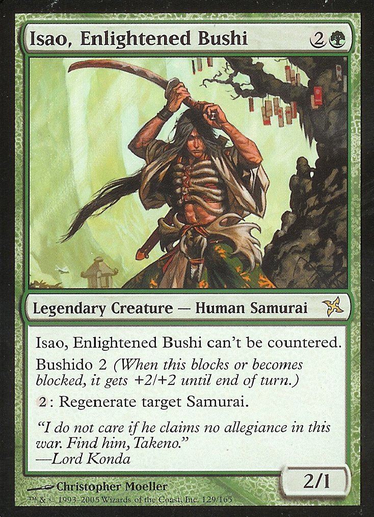 Isao, Enlightened Bushi (Betrayers of Kamigawa) Medium Play