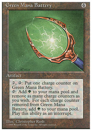Green Mana Battery (4th Edition) Medium Play