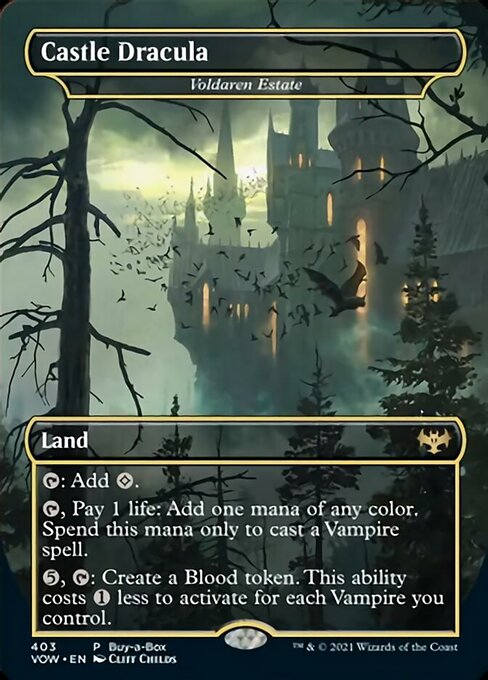 Castle Dracula BIBB Promo (Innistrad: Crimson Vow) Near Mint Foil