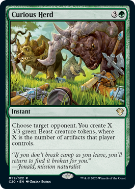 Curious Herd (Commander 2020 Ikoria) Near Mint
