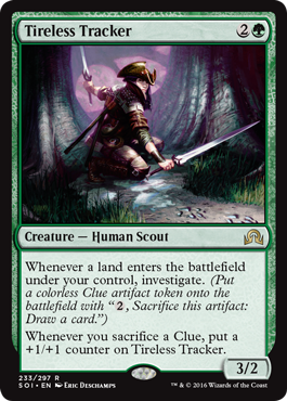 Tireless Tracker (Shadows Over Innistrad) Medium Play Foil