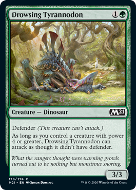 Drowsing Tyrannodon (Magic 2021 Core Set) Near Mint
