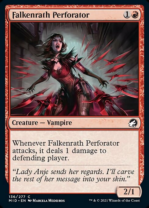 Falkenrath Perforator (Innistrad: Midnight Hunt) Near Mint Foil