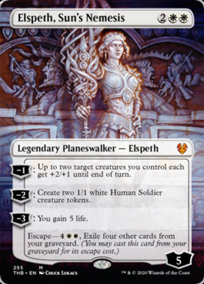 Elspeth, Sun's Nemesis (Borderless) (Theros Beyond Death) Near Mint Foil