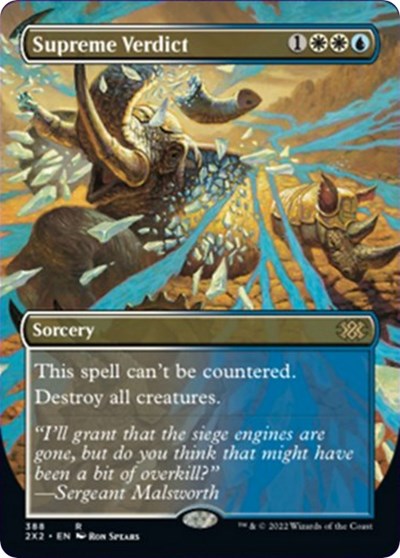 Supreme Verdict (Borderless) (Double Masters 2022) Near Mint