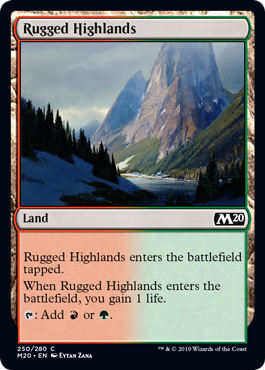 Rugged Highlands (Magic 2020 Core Set) Near Mint