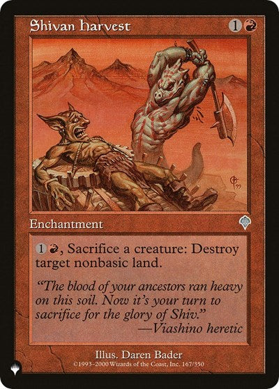 Shivan Harvest (The List) Near Mint