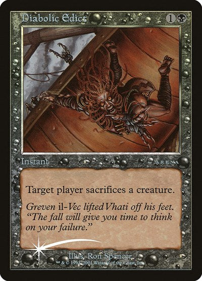 Diabolic Edict (Promos: Arena) Light Play Foil
