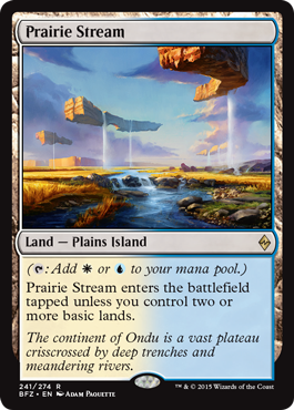 Prairie Stream (Battle for Zendikar) Light Play