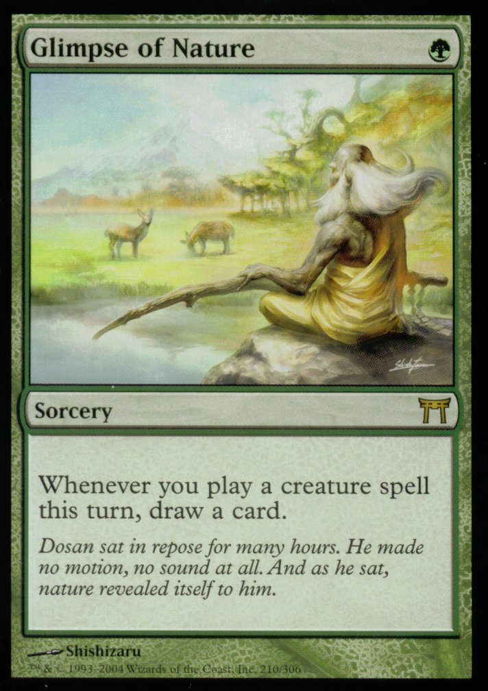 Glimpse of Nature (Champions of Kamigawa) Light Play