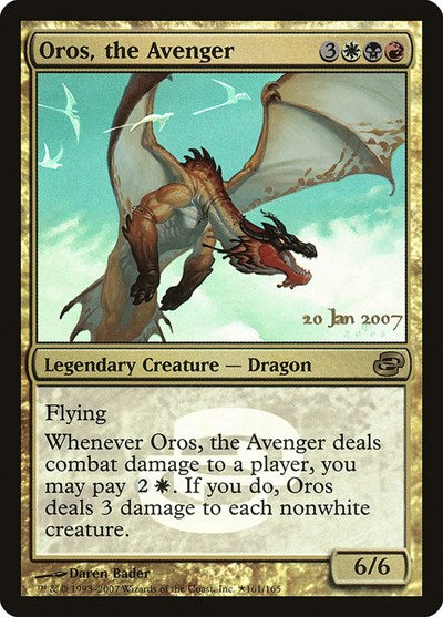 Oros, the Avenger (Promos: Prerelease Cards) Light Play Foil