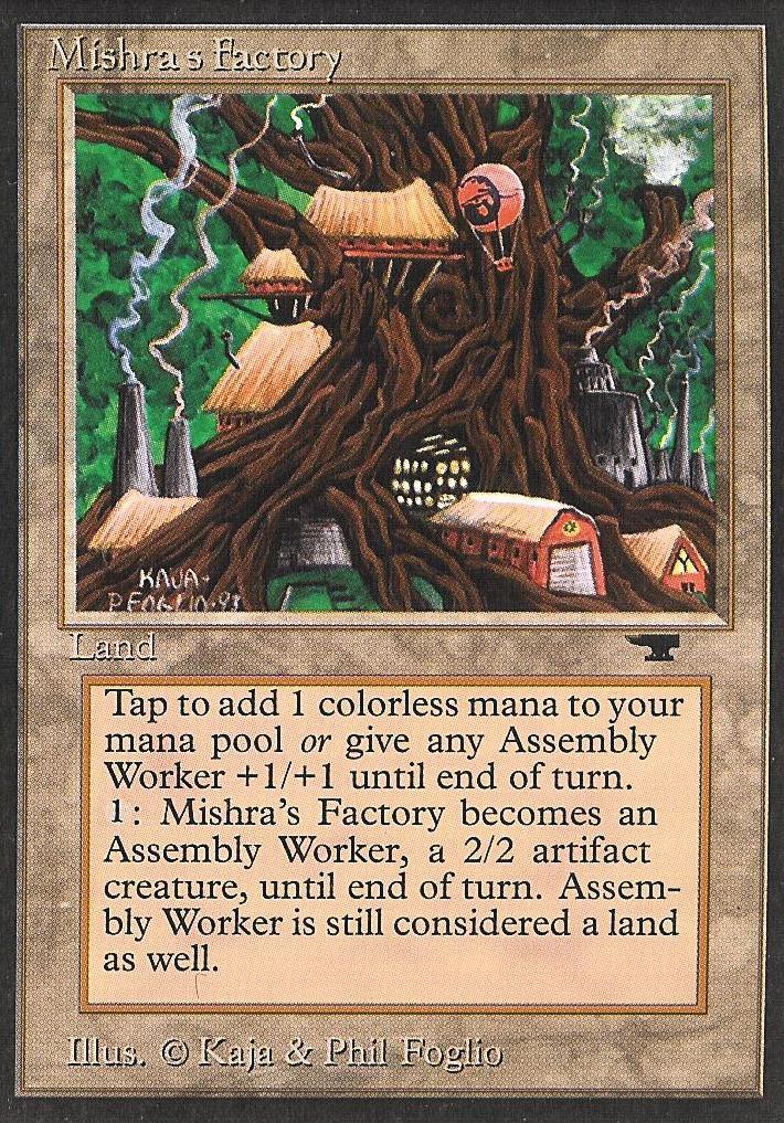 Mishra's Factory (Summer Green) (Antiquities) Heavy Play