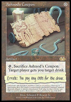 Ashnod's Coupon (Unglued) Medium Play