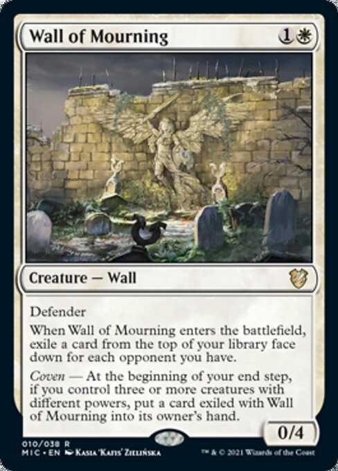 Wall of Mourning (Commander 2021 Midnight Hunt) Light Play