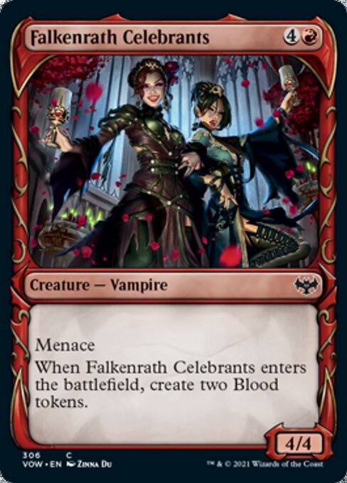 Falkenrath Celebrants (Showcase) (Innistrad: Crimson Vow) Medium Play