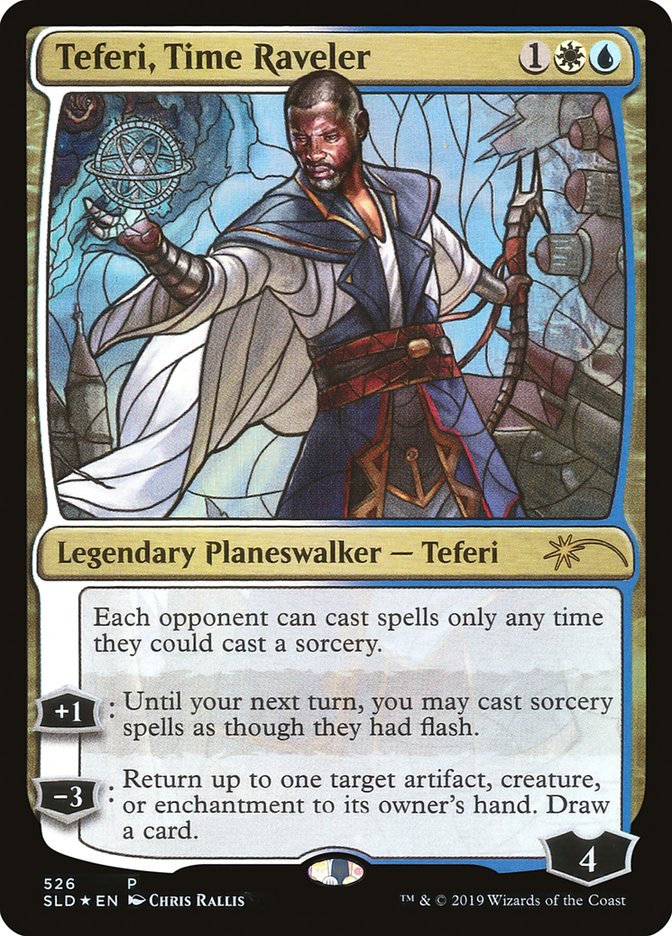 Teferi, Time Raveler Stained Glass (Secret Lair) Medium Play Foil