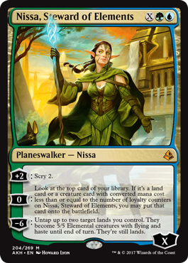 Nissa, Steward of Elements (Amonkhet) Medium Play
