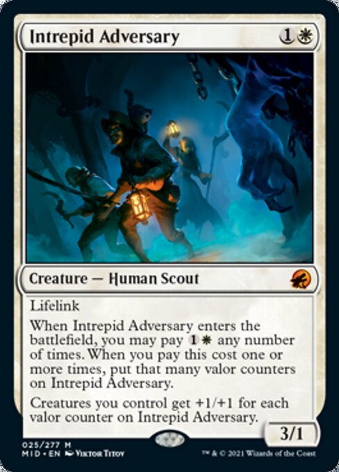 Intrepid Adversary (Innistrad: Midnight Hunt) Near Mint Foil