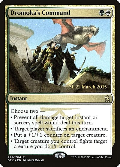 Dromoka's Command (Promos: Prerelease Cards) Light Play Foil