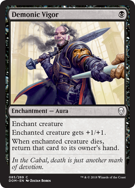Demonic Vigor (Dominaria) Medium Play