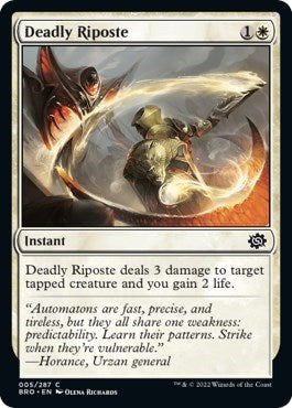Deadly Riposte (The Brothers' War) Near Mint Foil
