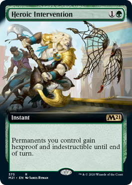 Heroic Intervention (Extended Art) (Magic 2021 Core Set) Near Mint
