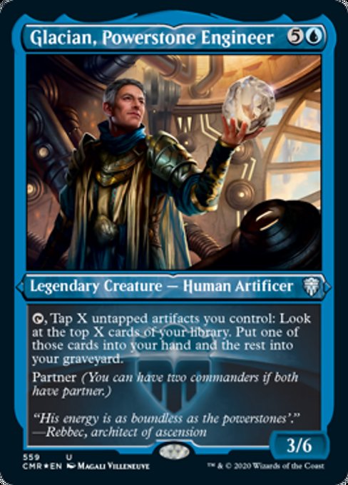 Glacian, Powerstone Engineer (Foil Etched) (Commander Legends) Near Mint Foil