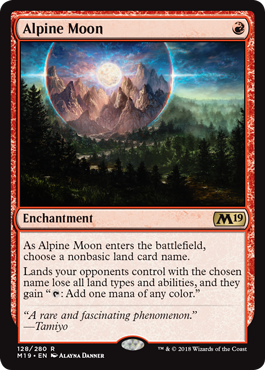 Alpine Moon (Magic 2019 Core Set) Damaged / Poor Foil
