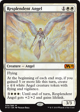 Resplendent Angel (Magic 2019 Core Set) Near Mint