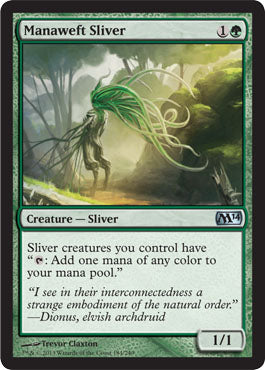 Manaweft Sliver (Magic 2014 Core Set) Medium Play Foil