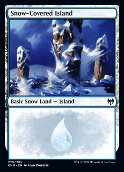 Snow-Covered Island (279) (Kaldheim) Light Play Foil