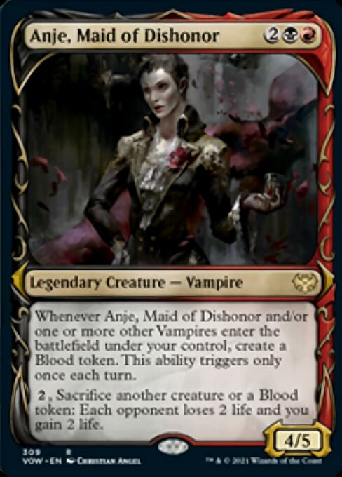 Anje, Maid of Dishonor (Showcase) (Innistrad: Crimson Vow) Light Play