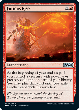 Furious Rise (Magic 2021 Core Set) Medium Play
